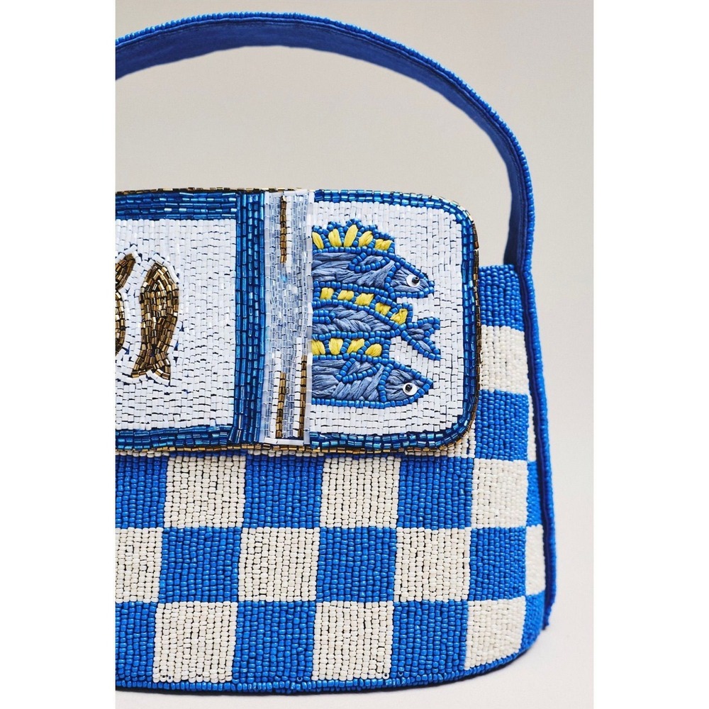 Current Style | Anthro x Maeve Beaded Icon Tote Bag | Sardines - Picture 3 of 3